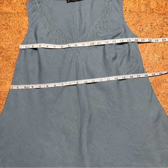 Peruvian Connection Provence Linen Cotton Blend Embroidered Tank Top Sz S - Picture 9 of 10